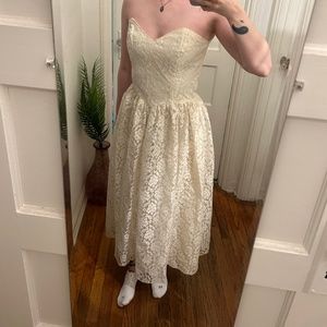 Vintage cream lace dress